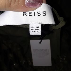 reiss renata snake burnout dress khaki